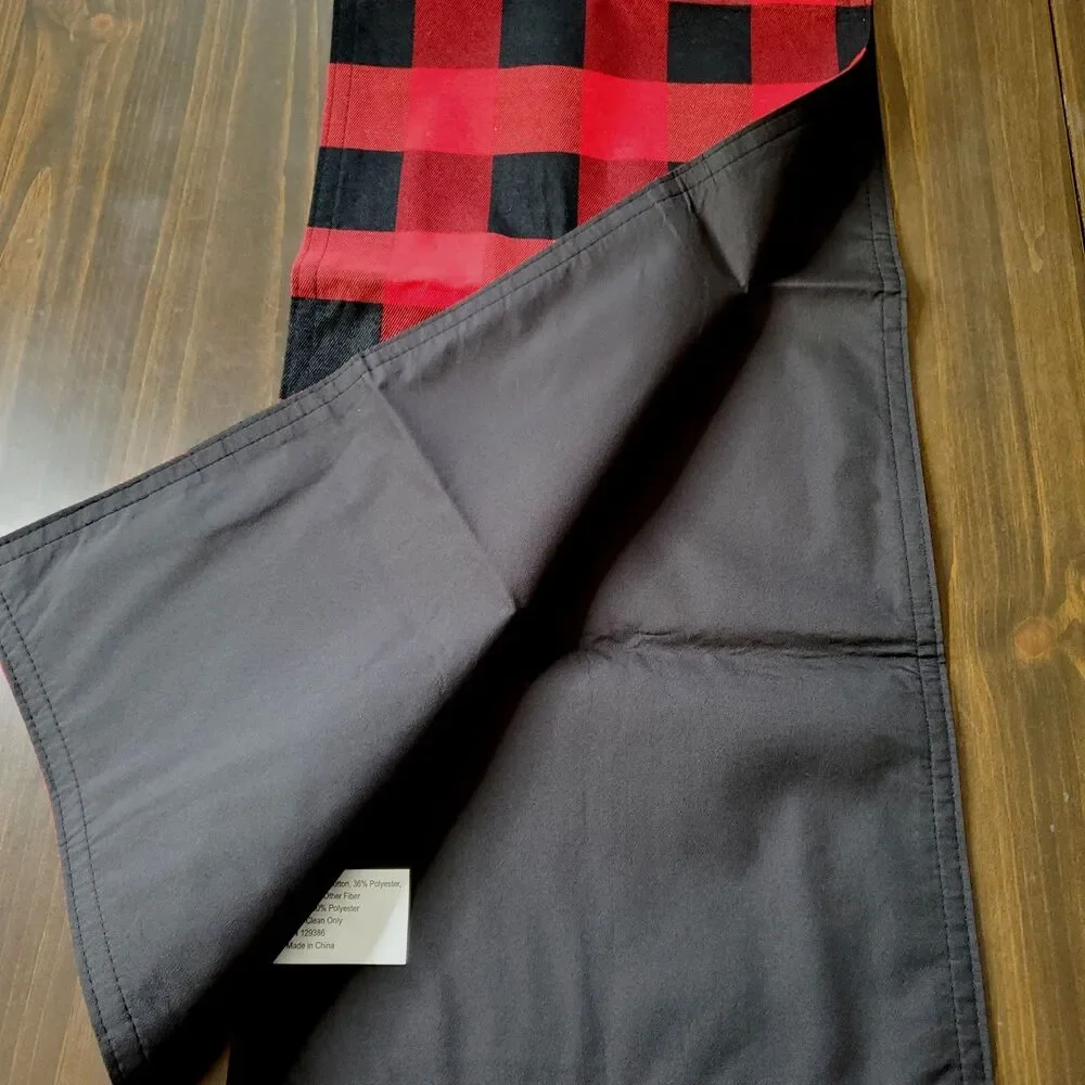 Hobby Lobby Table Runner Red Black Buffalo Check Lumberjack Cabin Gorpcore 13x70